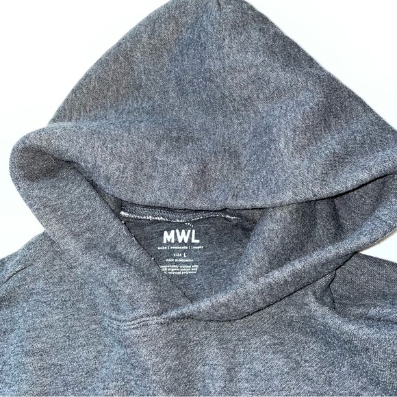 MWL Madewell LARGE Mens Dusty Blue Betterterry Hoodie Sweatshirt Organic Cotton - Picture 3 of 6